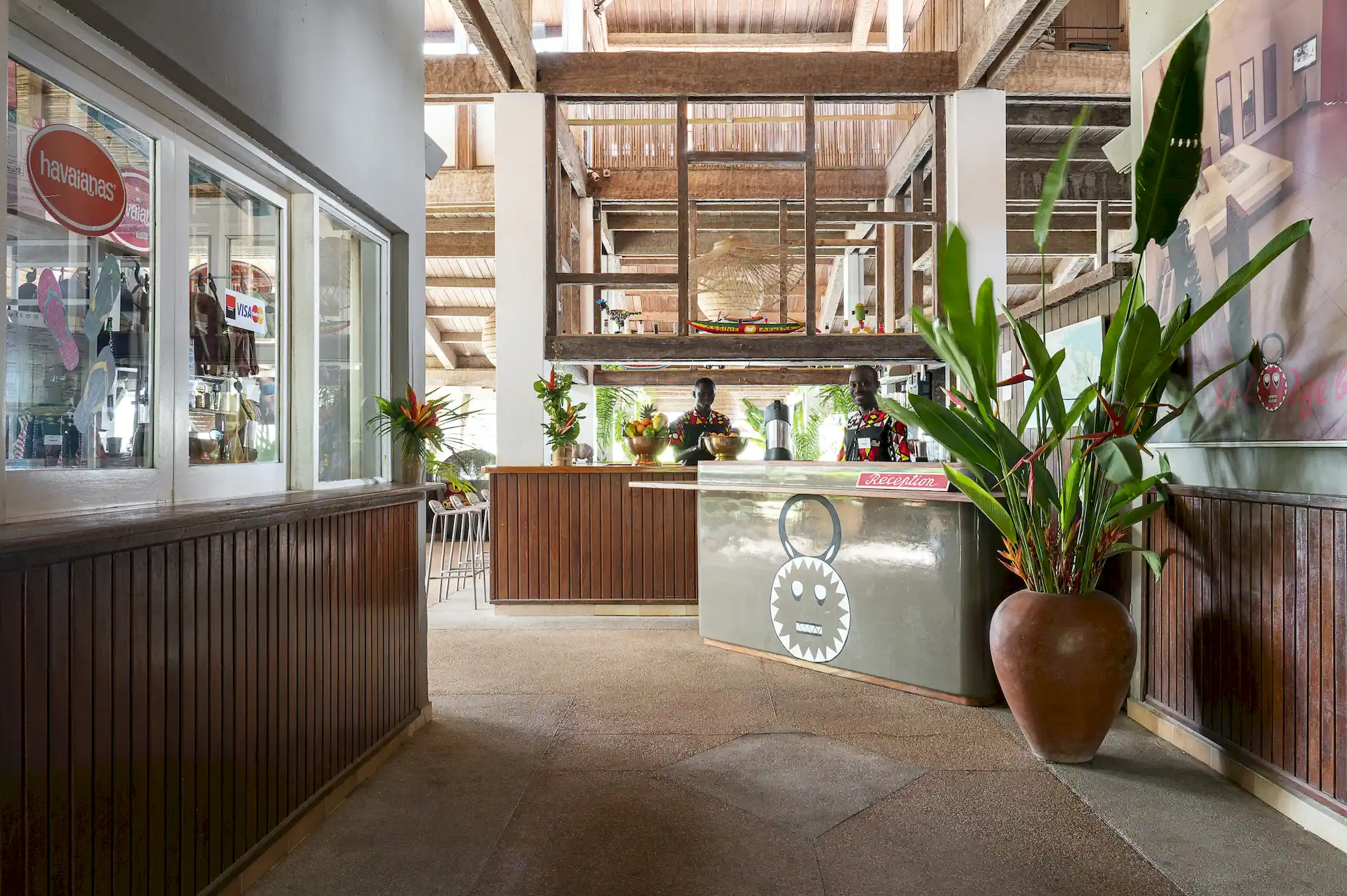 Réception hotel Coucoué Lodge Assinie